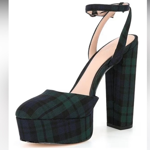 Antonio Melani x Born on Fifth Liv Tartan Plaid Closed Toe Platform Dress Pumps - Picture 4 of 12